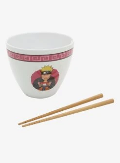 Naruto Shippuden Ichiraku Ramen Bowl With Chopsticks