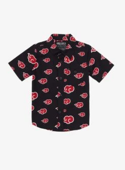 Naruto Shippuden Akatsuki Cloud Toddler Woven Button-Up - BoxLunch Exclusive