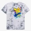 Pokémon Pikachu Graffiti Youth Tie-Dye T-Shirt - BoxLunch Exclusive -Boxlunch 15315657 hi