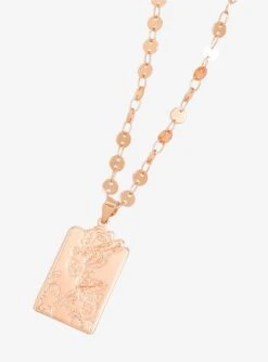 Disney Beauty And The Beast The Enchanted Rose Pendant Necklace - BoxLunch Exclusive