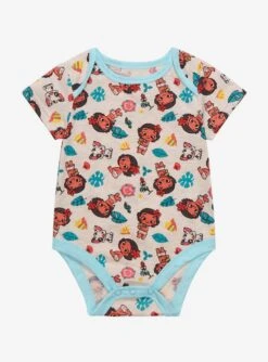 Disney Moana Tropical Icons Allover Print Infant One-Piece - BoxLunch Exclusive