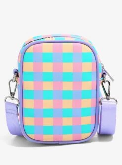Nintendo Kirby Checkered Floral Pin Collector Crossbody Bag - BoxLunch Exclusive -Boxlunch 16562714 av2