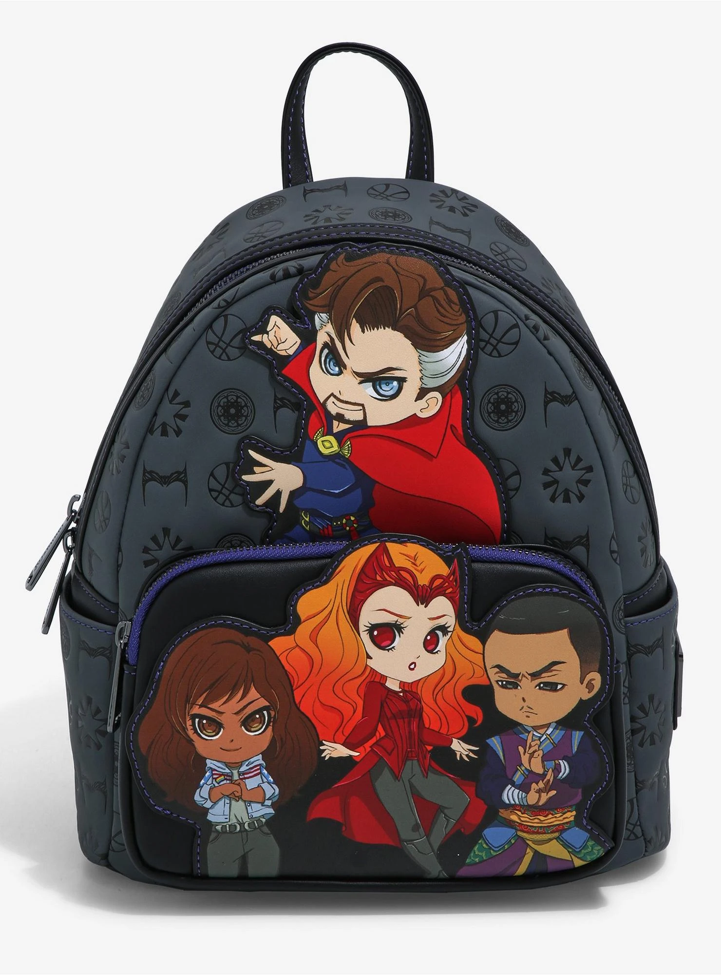 Loungefly Marvel Doctor Strange In The Multiverse Of Madness Chibi Characters Mini Backpack - BoxLunch Exclusive 3 Loungefly Marvel Doctor Strange In The Multiverse Of Madness Chibi Characters Mini Backpack - BoxLunch Exclusive