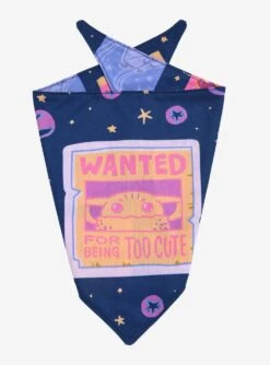 Star Wars The Mandalorian Grogu Wanted Reversible Pet Bandana - BoxLunch Exclusive