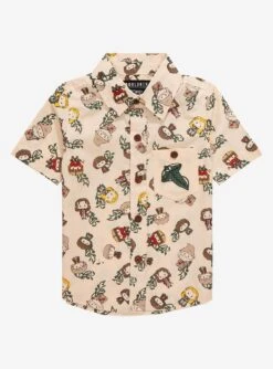 The Lord Of The Rings Chibi Characters Allover Print Toddler Woven Button-Up - BoxLunch Exclusive