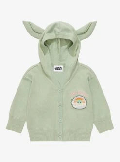 Star Wars The Mandalorian Grogu Ears Toddler Cardigan - BoxLunch Exclusive