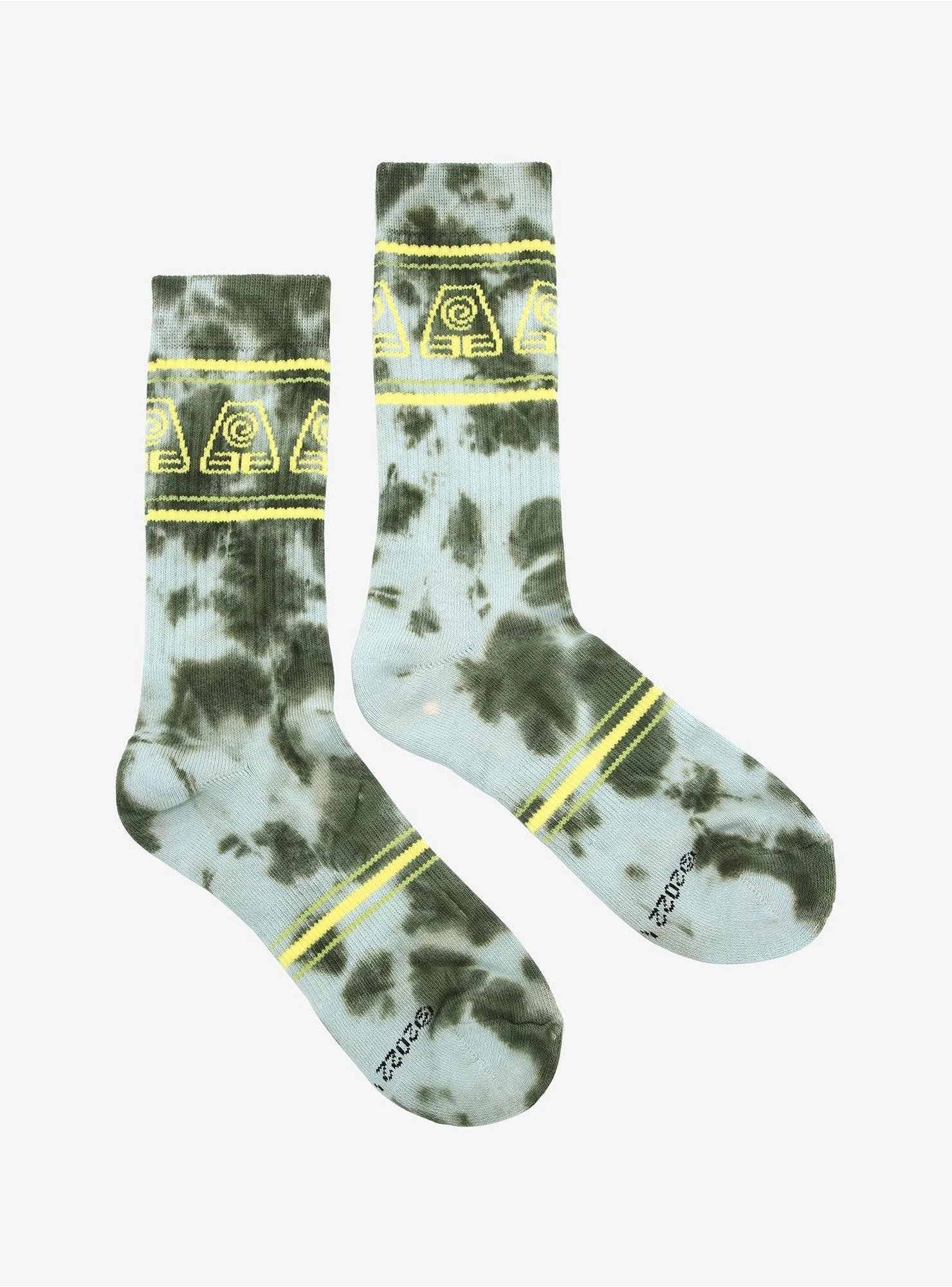 Avatar: The Last Airbender Earthbending Symbol Tie-Dye Crew Socks - BoxLunch Exclusive 4 Avatar: The Last Airbender Earthbending Symbol Tie-Dye Crew Socks - BoxLunch Exclusive - Image 2