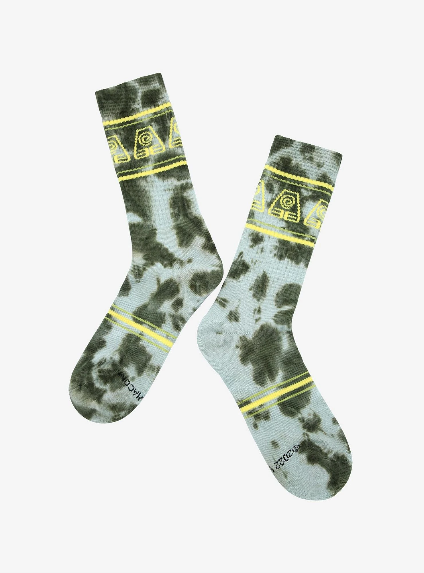 Avatar: The Last Airbender Earthbending Symbol Tie-Dye Crew Socks - BoxLunch Exclusive 3 Avatar: The Last Airbender Earthbending Symbol Tie-Dye Crew Socks - BoxLunch Exclusive