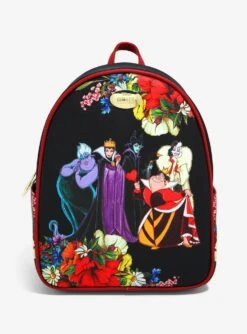 Disney Villains Group Portrait Floral Mini Backpack - BoxLunch Exclusive
