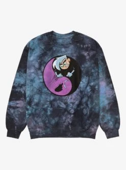 Danny Phantom Danny & Ghost Fight Tie-Dye Crewneck - BoxLunch Exclusive