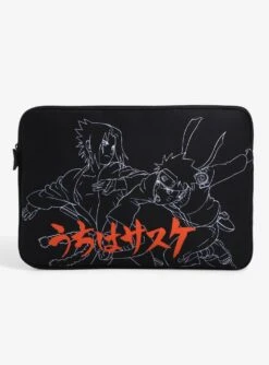 Naruto Shippuden Sasuke & Naruto Fight Line Art Laptop Case - BoxLunch Exclusive