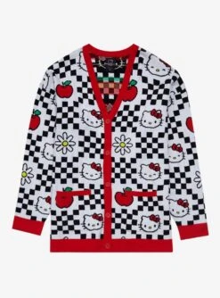 Sanrio Hello Kitty With Apples Women's Plus Sized Cardigan - BoxLunch Exclusive