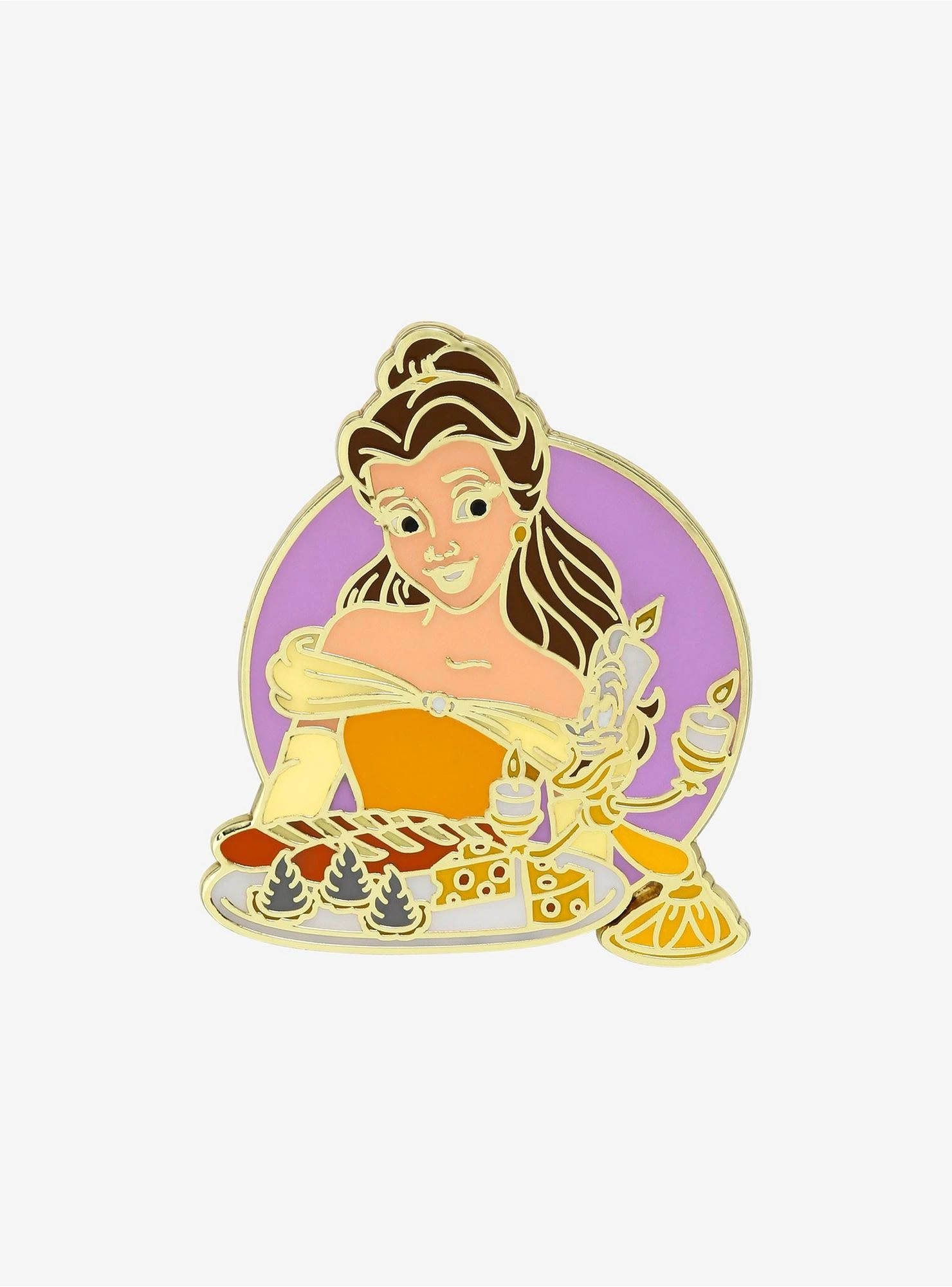 Disney The Beauty And The Beast Belle & Lumiere Enamel Pin - BoxLunch Exclusive 3 Disney The Beauty And The Beast Belle & Lumiere Enamel Pin - BoxLunch Exclusive