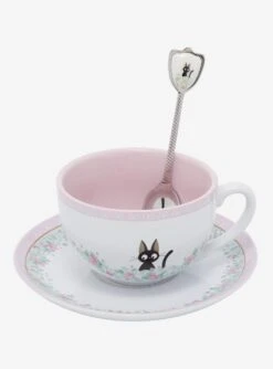 Studio Ghibli Kiki’s Delivery Service Jiji Teacup & Spoon Set - BoxLunch Exclusive 10 Studio Ghibli Kiki’s Delivery Service Jiji Teacup & Spoon Set - BoxLunch Exclusive -Boxlunch 18250377 av2