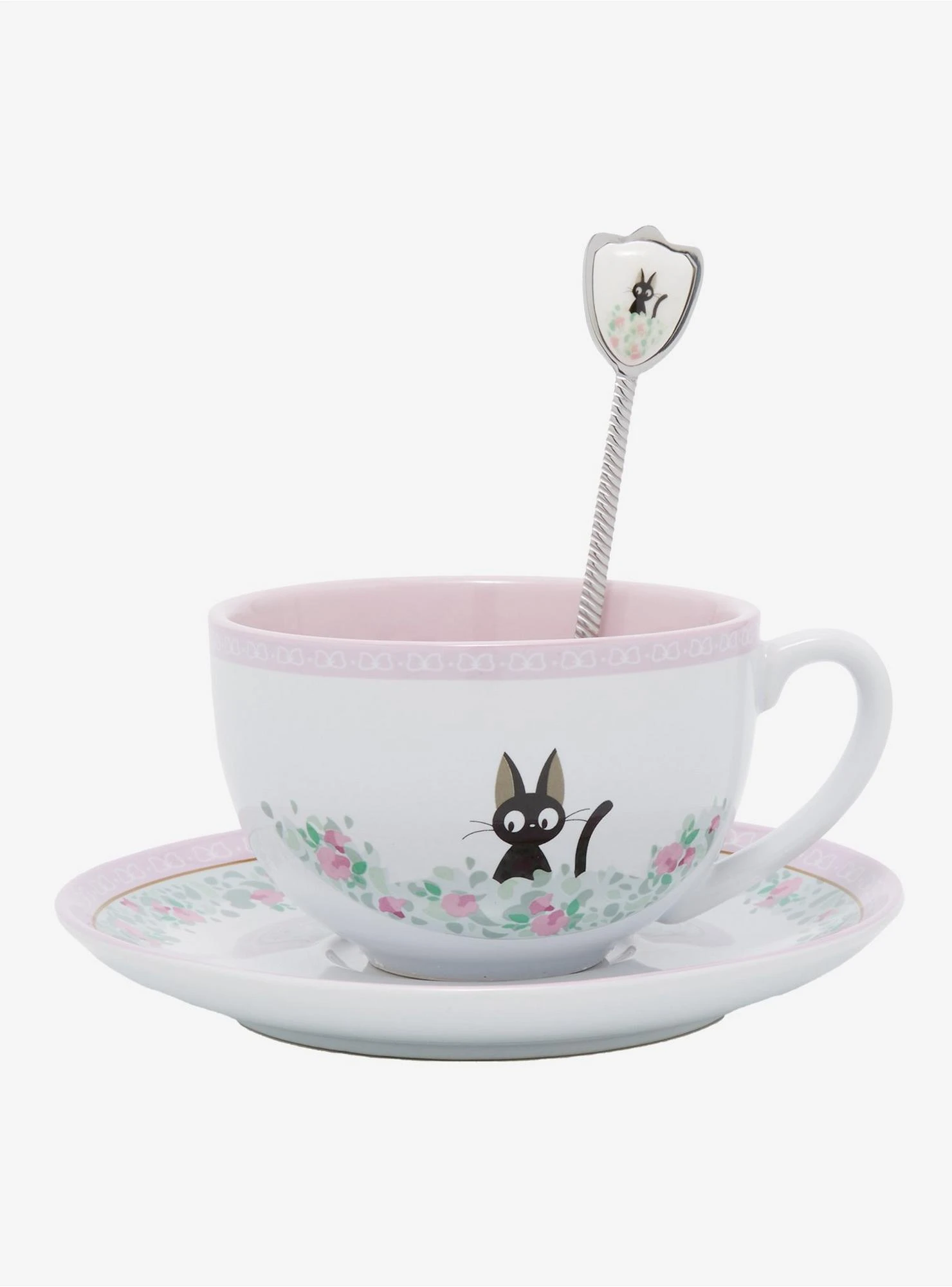 Studio Ghibli Kiki’s Delivery Service Jiji Teacup & Spoon Set - BoxLunch Exclusive 3 Studio Ghibli Kiki’s Delivery Service Jiji Teacup & Spoon Set - BoxLunch Exclusive