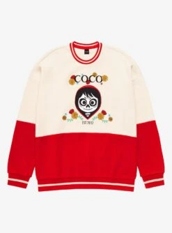 Disney Pixar Coco Miguel Floral Panel Crewneck - BoxLunch Exclusive