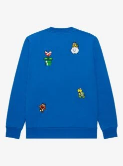 Nintendo Super Mario Bros. Characters Allover Print Crewneck - BoxLunch Exclusive -Boxlunch 18539286 av1