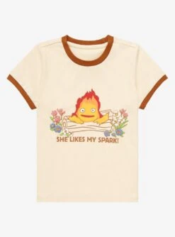 Studio Ghibli Howl's Moving Castle Calcifer Spark Toddler Ringer T-Shirt - BoxLunch Exclusive!