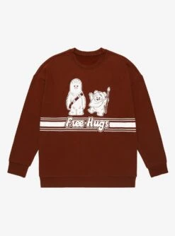 Star Wars Chewbacca & Wicket Free Hugs Crewneck - BoxLunch Exclusive