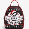 Our Universe Disney The Nightmare Before Christmas Jack Skellington Christmas Sweater Mini Backpack - BoxLunch Exclusive -Boxlunch 18810636 hi