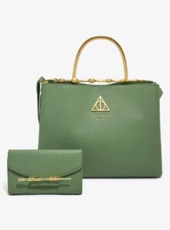 Loungefly Harry Potter Deathly Hallows Elder Wand Sage Handbag - BoxLunch Exclusive -Boxlunch 18811384 av4