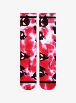 Marvel Spider-Man Miles Morales Chibi Allover Print Tie-Dye Crew Socks - BoxLunch Exclusive -Boxlunch 18859014 av2