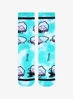 Marvel Spider-Gwen Chibi Tie-Dye Crew Socks - BoxLunch Exclusive -Boxlunch 18859016 av2
