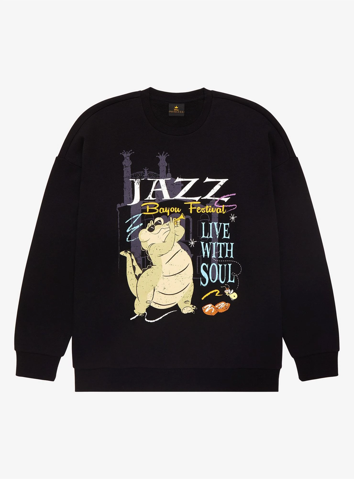 Disney The Princess And The Frog Jazz Bayou Festival Crewneck - BoxLunch Exclusive 3 Disney The Princess And The Frog Jazz Bayou Festival Crewneck - BoxLunch Exclusive