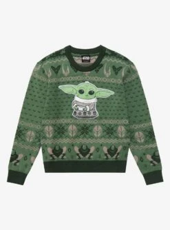 Our Universe Star Wars The Mandalorian Grogu Youth Holiday Sweater - BoxLunch Exclusive