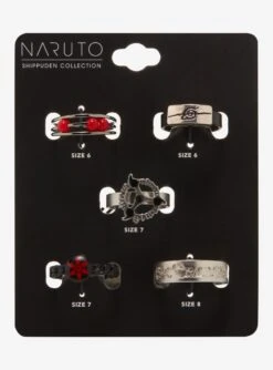 Naruto Shippuden Icons Fidget Ring Set - BoxLunch Exclusive -Boxlunch 19051414 av1