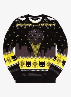 DC Comics Batman Bat Signal Sequin Holiday Sweater - BoxLunch Exclusive -Boxlunch 19089454 av2