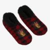 Harry Potter Gryffindor Crest Plaid Slipper Socks - BoxLunch Exclusive 2 Harry Potter Gryffindor Crest Plaid Slipper Socks - BoxLunch Exclusive -Boxlunch 19183510 hi