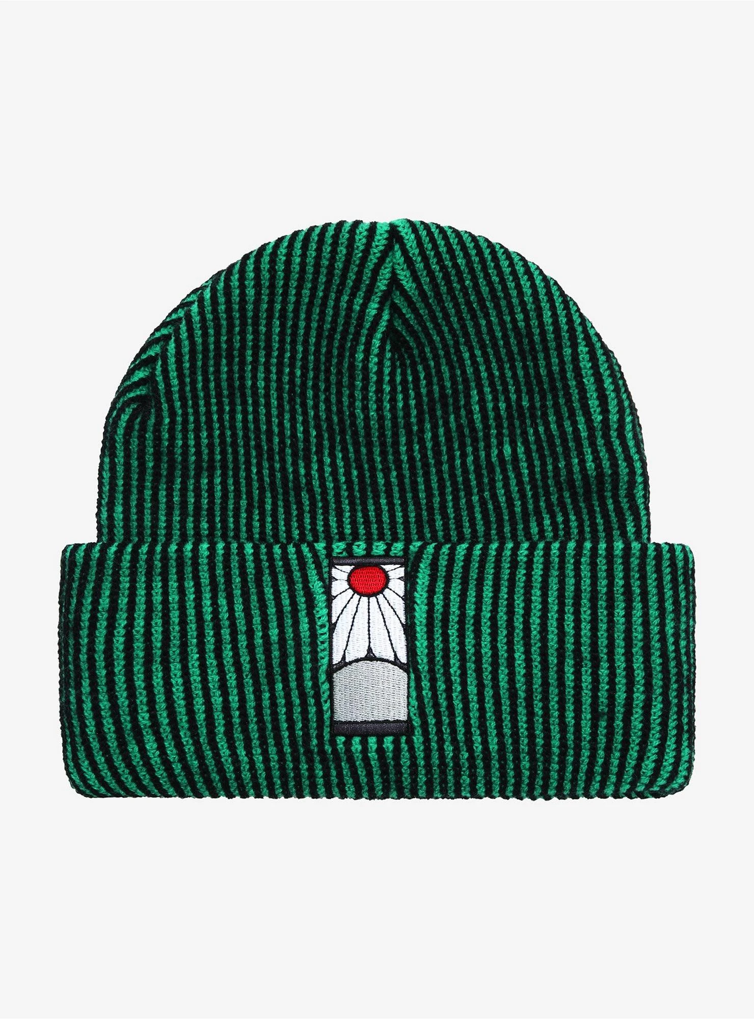 Demon Slayer: Kimetsu No Yaiba Tanjiro Hanafuda Earrings Cuff Beanie - BoxLunch Exclusive 3 Demon Slayer: Kimetsu No Yaiba Tanjiro Hanafuda Earrings Cuff Beanie - BoxLunch Exclusive