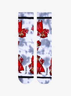 Marvel WandaVision Scarlet Witch Cartoon Allover Print Tie-Dye Crew Socks - BoxLunch Exclusive 7 Marvel WandaVision Scarlet Witch Cartoon Allover Print Tie-Dye Crew Socks - BoxLunch Exclusive -Boxlunch 19250431 av2