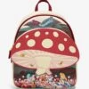 Loungefly Disney Alice In Wonderland Mushroom Tea Party Mini Backpack - BoxLunch Exclusive -Boxlunch 19323696 hi