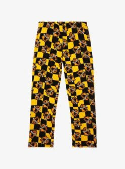 Harry Potter Hufflepuff House Crest Checkered Sleep Pants - BoxLunch Exclusive -Boxlunch 19415718 av1