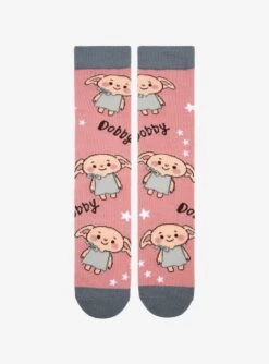 Harry Potter Chibi Dobby Allover Print Crew Socks - BoxLunch Exclusive -Boxlunch 19465596 av1