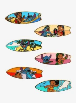 Disney Lilo & Stitch Surfboard Portraits Blind Box Enamel Pin - BoxLunch Exclusive