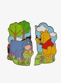 Disney Winnie The Pooh Eeyore & Pooh Hundred Acre Wood Enamel Pin Set - BoxLunch Exclusive