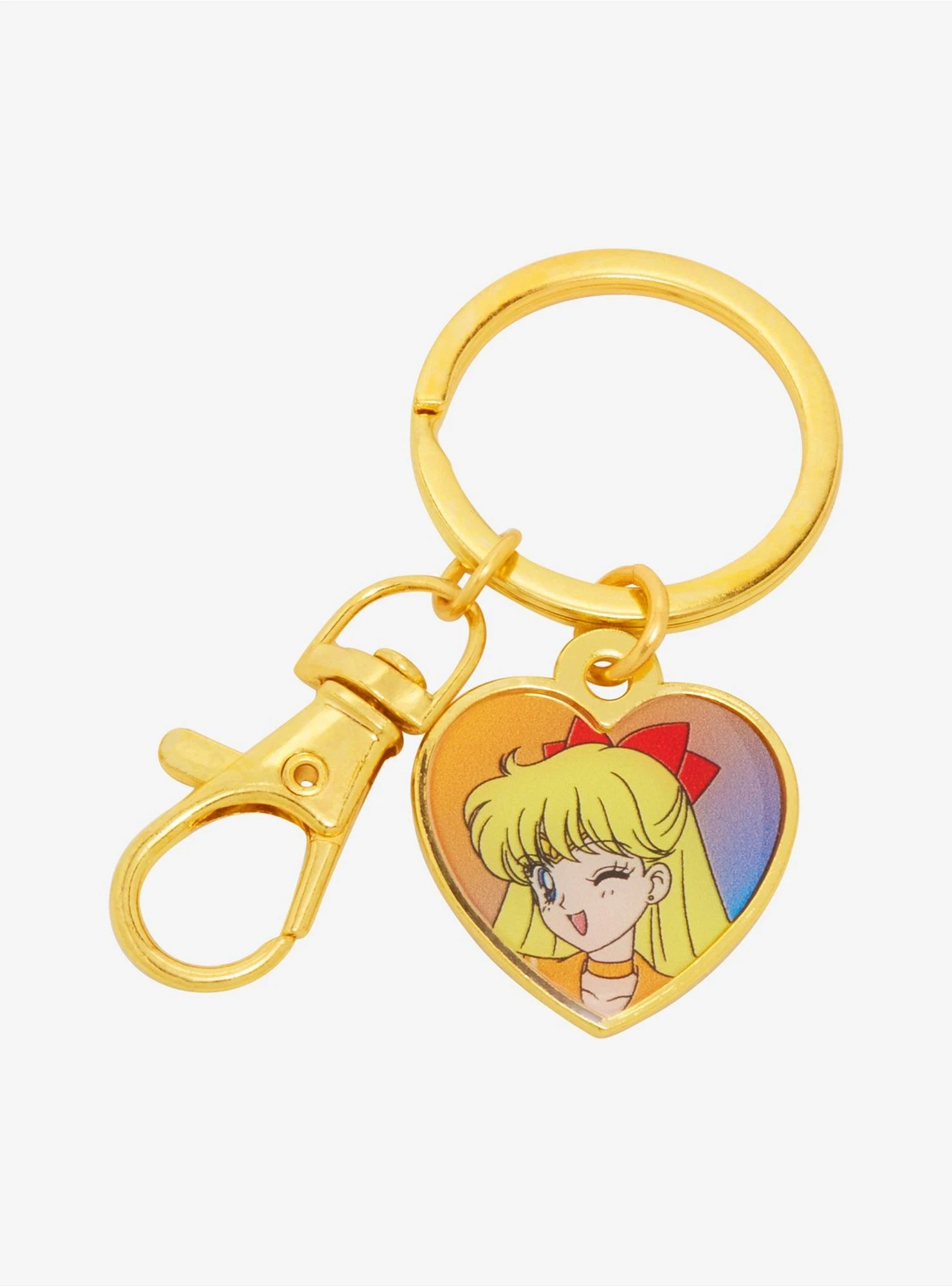 Sailor Moon Sailor Venus Heart Charm Keychain - BoxLunch Exclusive 3 Sailor Moon Sailor Venus Heart Charm Keychain - BoxLunch Exclusive