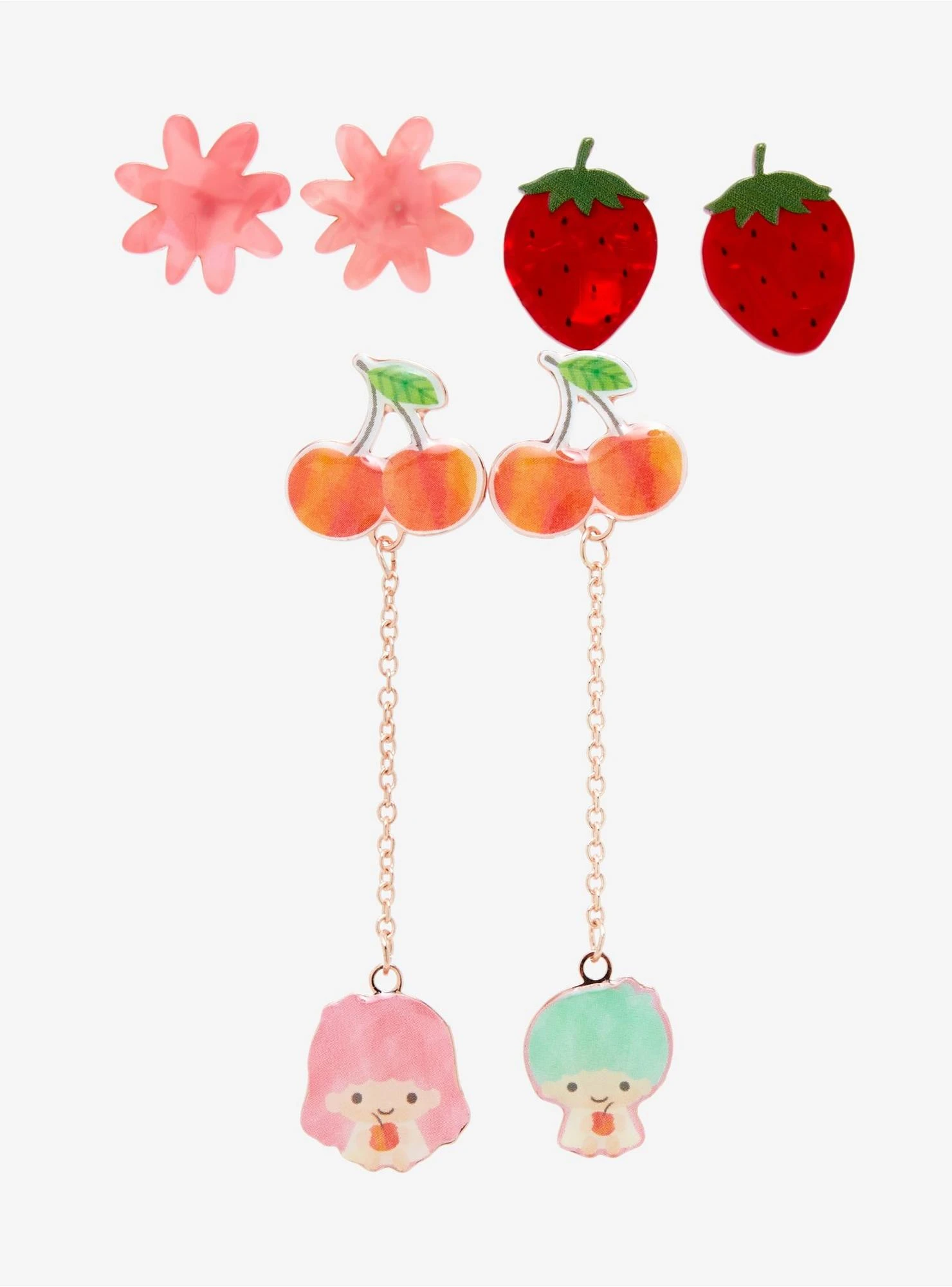 Sanrio Fruits Hello Kitty And Friends Earring Set - BoxLunch Exclusive 4 Sanrio Fruits Hello Kitty And Friends Earring Set - BoxLunch Exclusive - Image 2