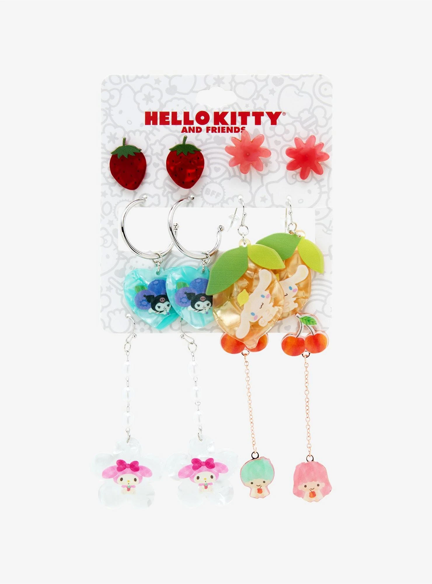 Sanrio Fruits Hello Kitty And Friends Earring Set - BoxLunch Exclusive 3 Sanrio Fruits Hello Kitty And Friends Earring Set - BoxLunch Exclusive