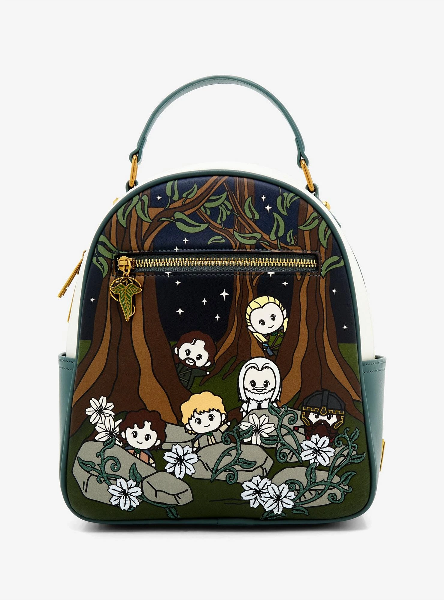 The Lord Of The Rings Lothlorien Chibi Fellowship Mini Backpack - BoxLunch Exclusive 3 The Lord Of The Rings Lothlorien Chibi Fellowship Mini Backpack - BoxLunch Exclusive