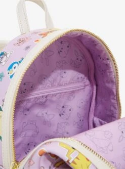Loungefly Pokémon Floral Teacups Allover Print Mini Backpack - BoxLunch Exclusive -Boxlunch 19993629 av3