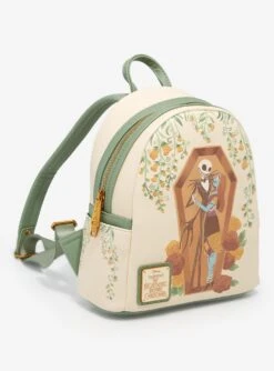 Loungefly The Nightmare Before Christmas Floral Sally And Jack Coffin Mini Backpack - BoxLunch Exclusive -Boxlunch 20087392 av1