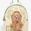 Loungefly The Nightmare Before Christmas Floral Sally And Jack Coffin Mini Backpack - BoxLunch Exclusive -Boxlunch 20087392 hi