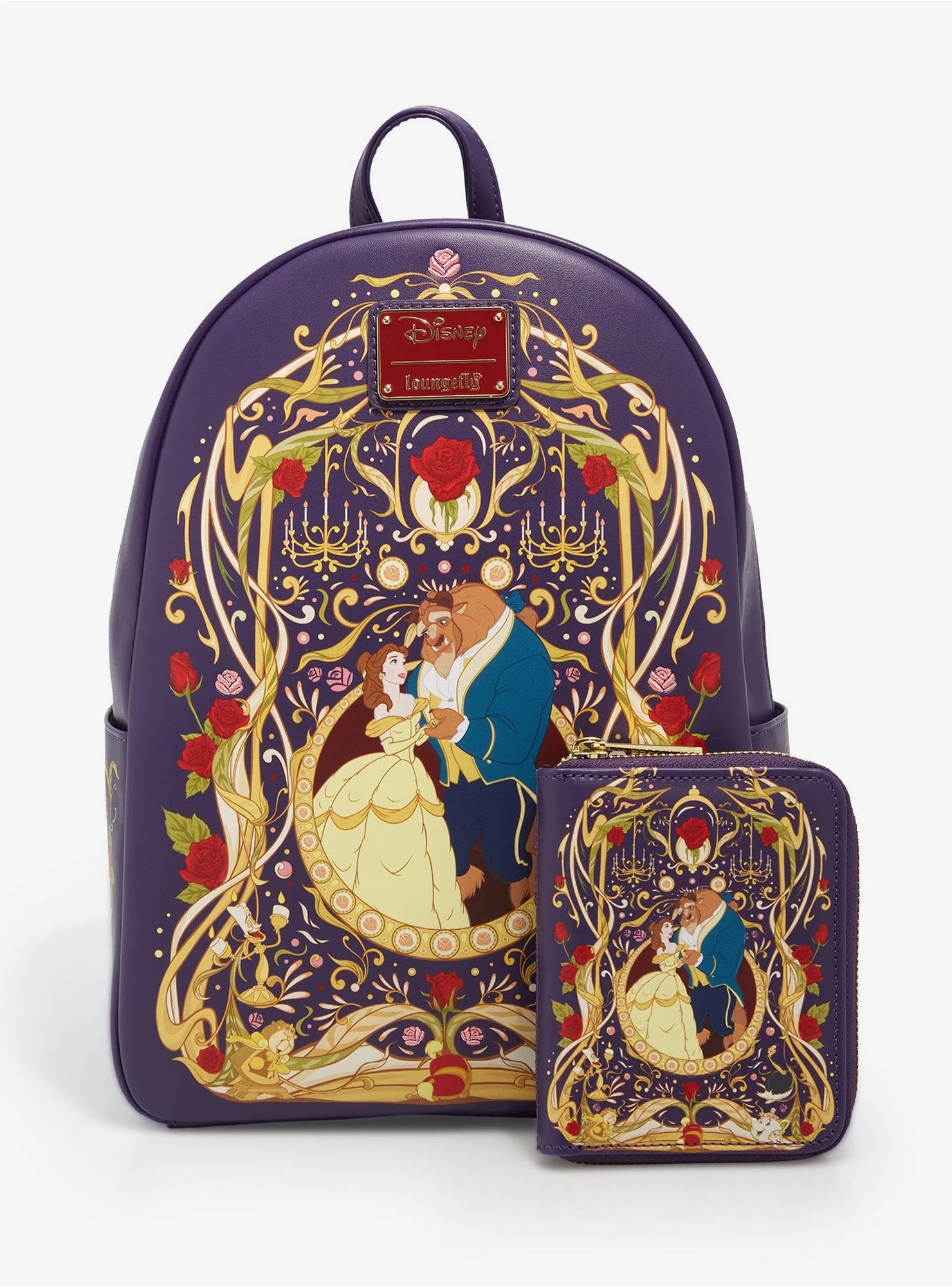 Loungefly Disney Beauty And The Beast Belle & Beast Ornate Mini Backpack - BoxLunch Exclusive 8 Loungefly Disney Beauty And The Beast Belle & Beast Ornate Mini Backpack - BoxLunch Exclusive - Image 6