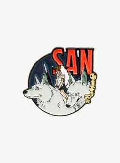 Studio Ghibli Princess Mononoke San & Wolves Enamel Pin - BoxLunch Exclusive