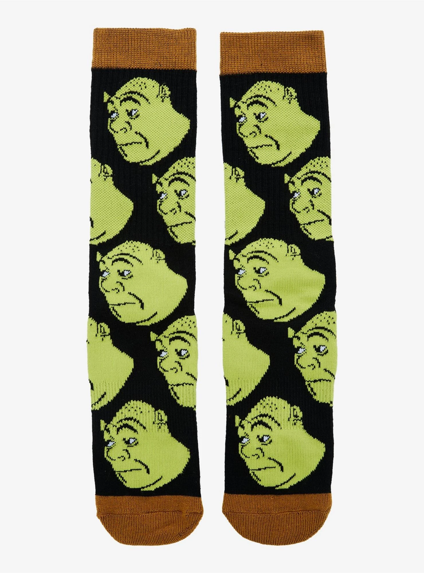 Shrek Faces Allover Print Crew Socks - BoxLunch Exclusive 3 Shrek Faces Allover Print Crew Socks - BoxLunch Exclusive