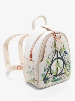 Our Universe Harry Potter Floral Deathly Hallows Mini Backpack - BoxLunch Exclusive -Boxlunch 20122241 av1
